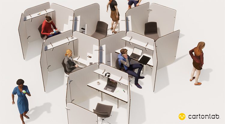 separador mampara cubiculo oficinas