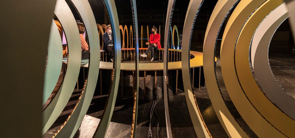 Cardboard design for tv program show 