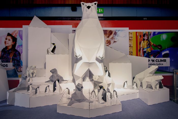 Animales para decoración navideña ecológica para centros comerciales