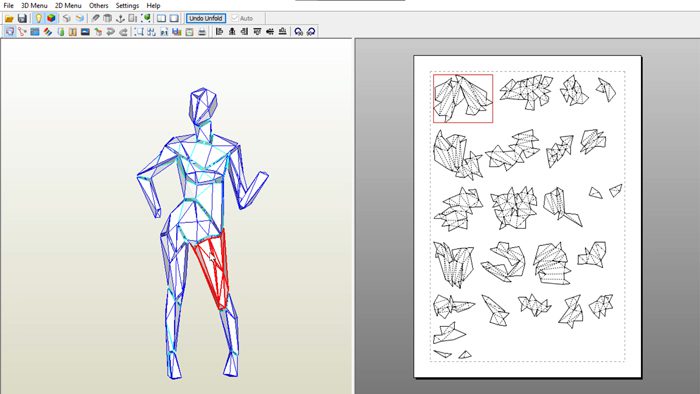 Diseño de figura low poly