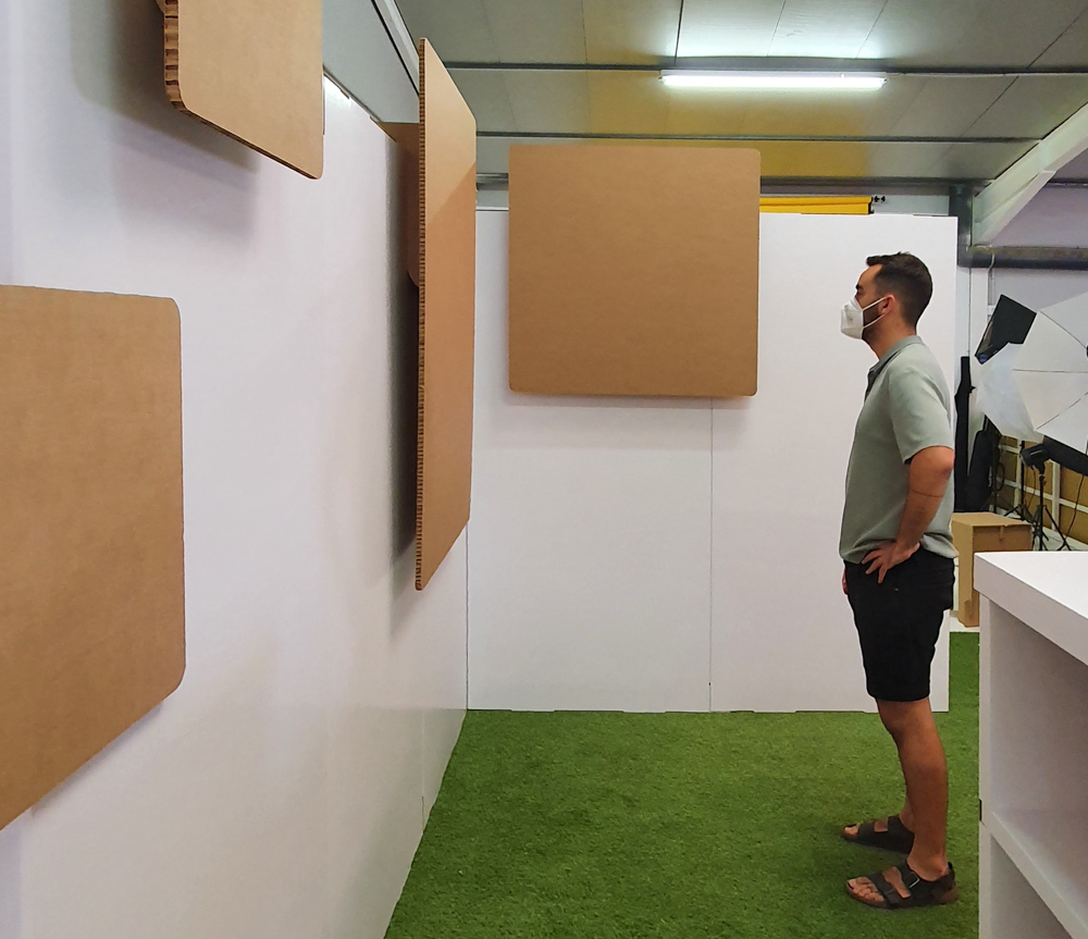 Prototipado de sistema modular de stands para eventos.