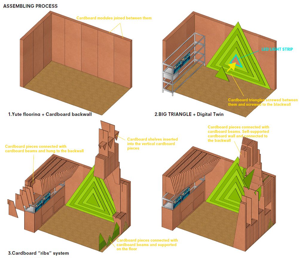 Construcción stand para feria de fabricación sostenible
