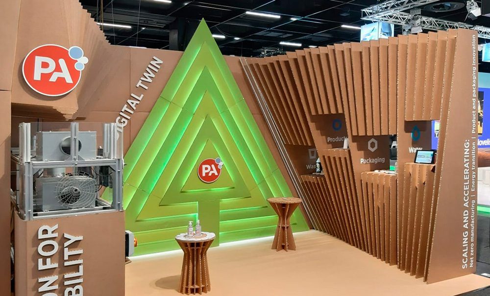 Stand para feria de fabricación sostenible