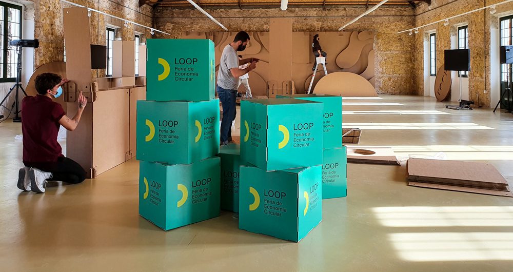 Diseño para feria de economía circular. Montaje.