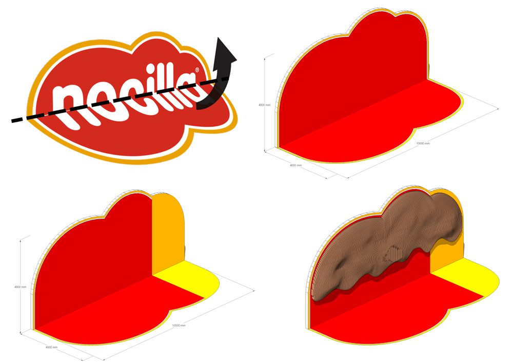 Evolución del logotipo para stand ecológico para degustación