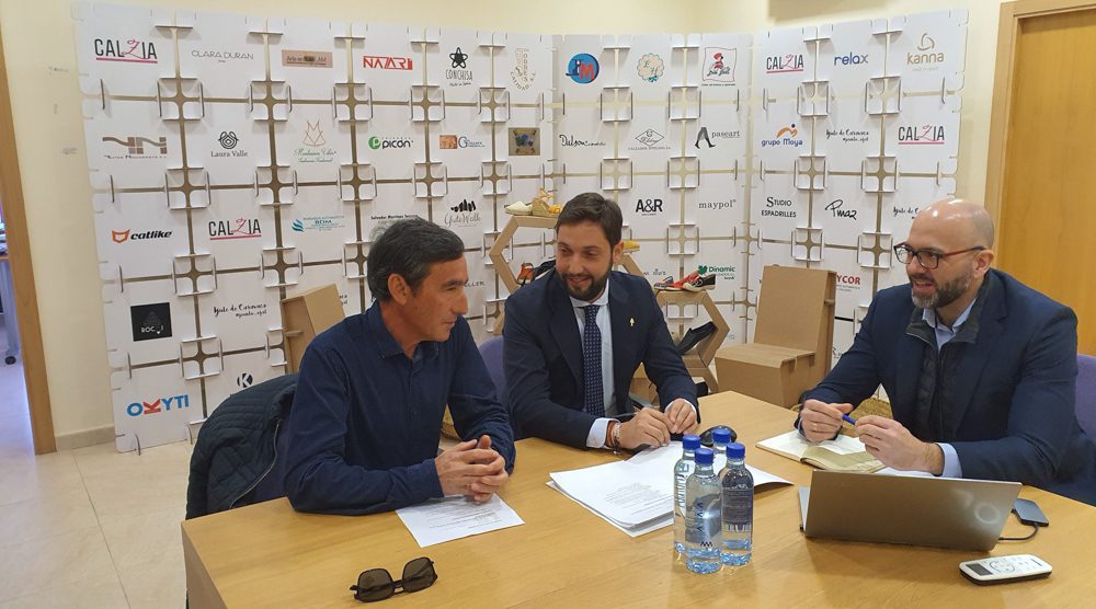 Photocall modular en oficinas de Calzia Yute.