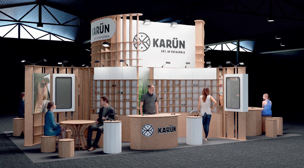Diseño en cartón para gafas Karün.