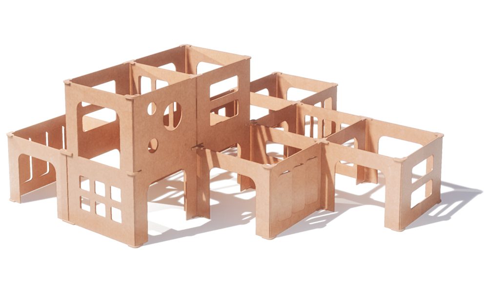 Laberinto modular de cartón