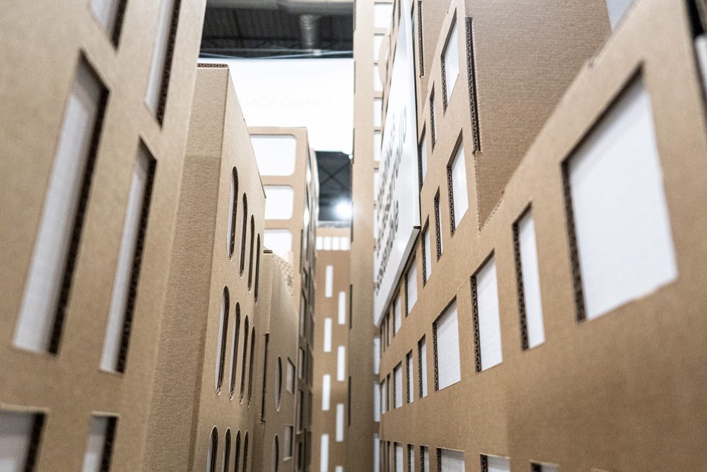 Detalle interior de stand-ciudad de International Paper