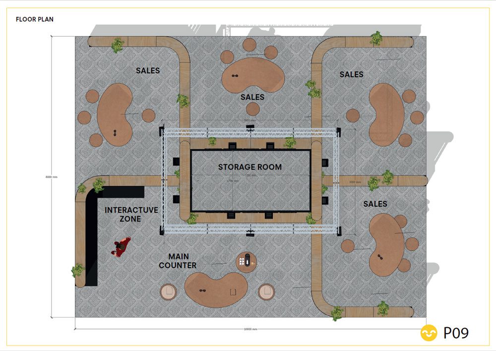 Plano en planta de stand para Karün