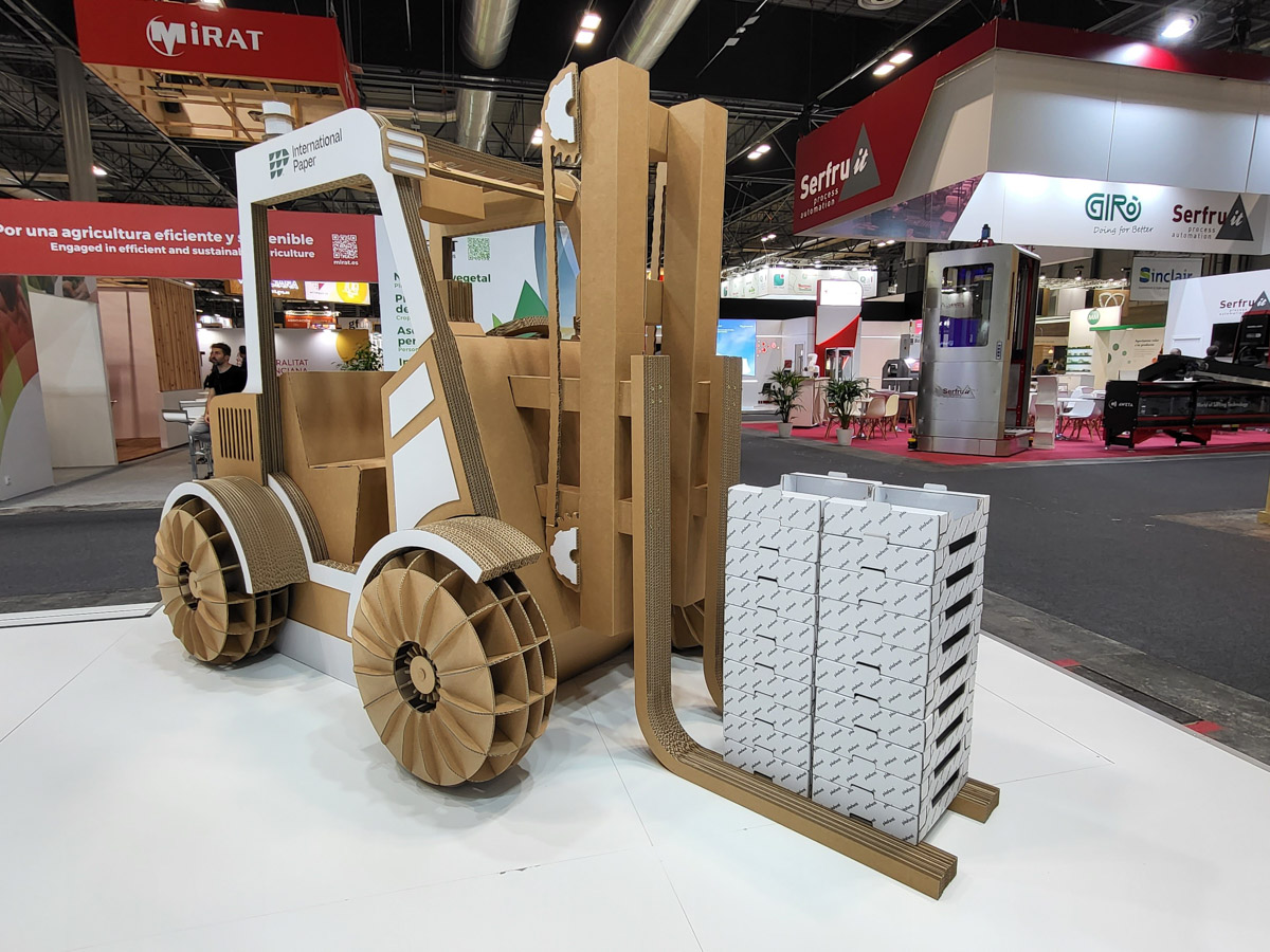 Carretilla elevadora de cartón