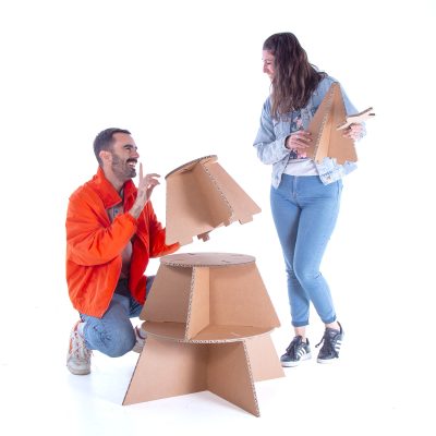 Árbol expositor de Navidad. Montaje.