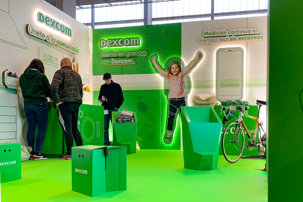 Stand para Dexcom. Diseño para empresa de salud