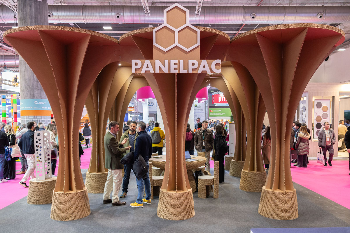 Stand de Panelpac de cartón nido de abeja en CPrint