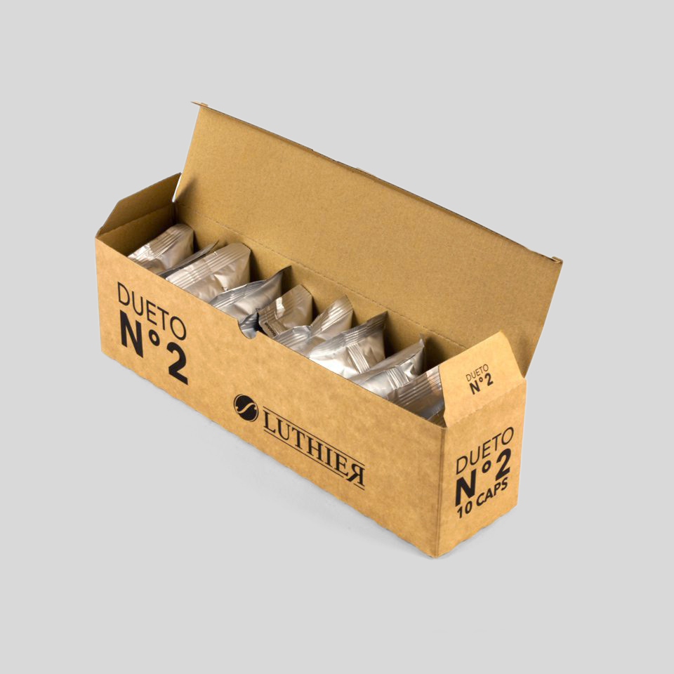 Caja de cápsulas de café personalizada para Luthier