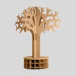 Árbol-banco de cartón Branch - Acabado kraft - Vista general