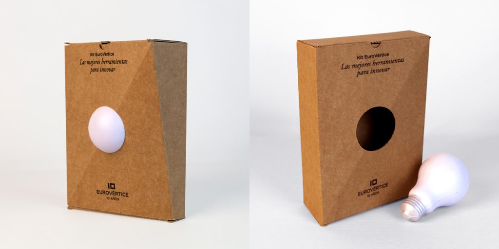 Diseño de packaging personalizado para Eurovértice