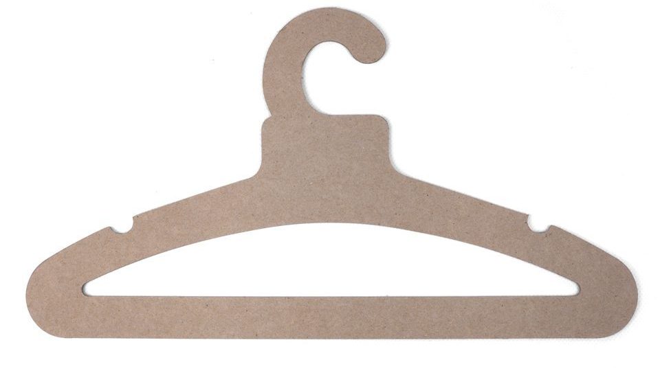 Percha de cartón compacto modelo KLETT.