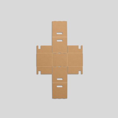 Caja para estantería OHM - Acabado kraft - Despiece